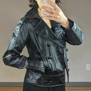 Guess Leather Jacket - Black